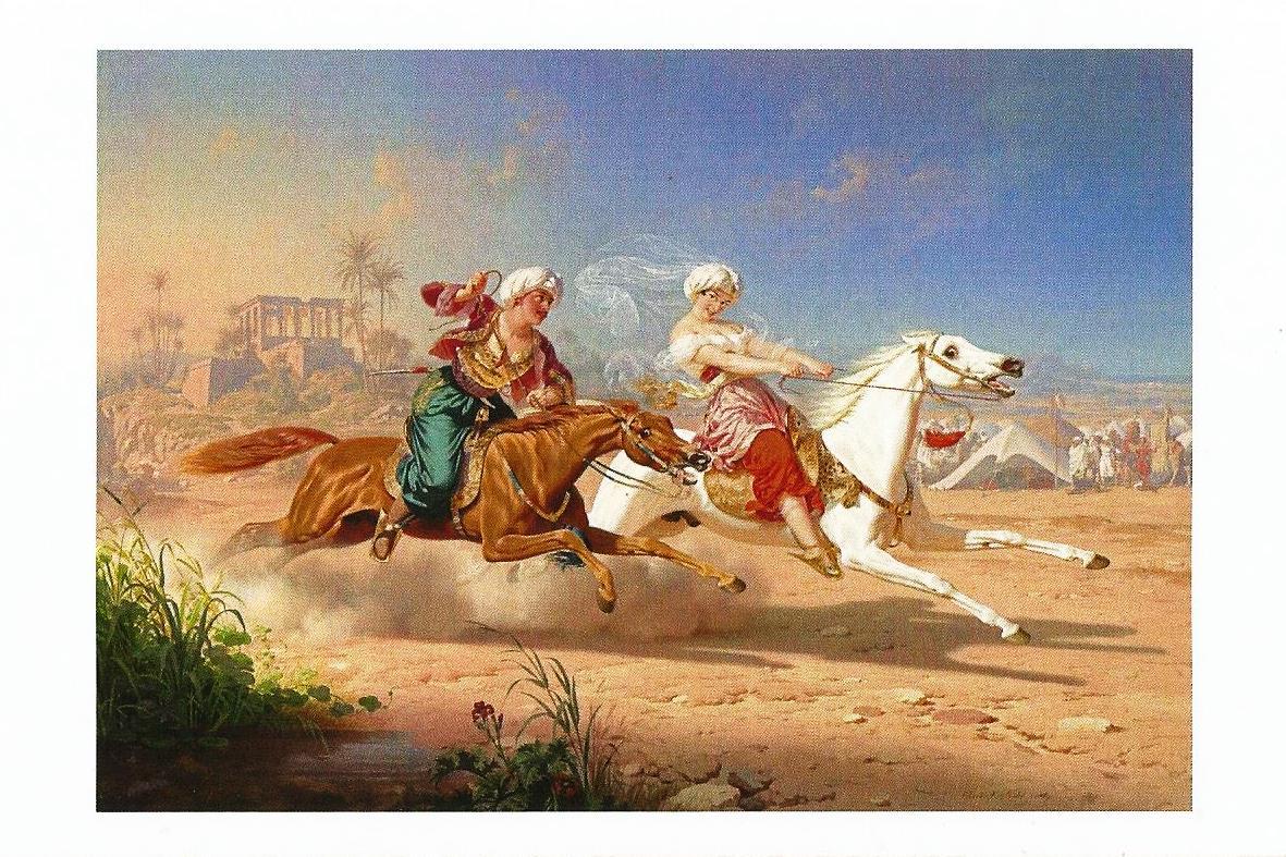 Postcard Charles Christian Nahl The Love Chase 1869 Crocker Art