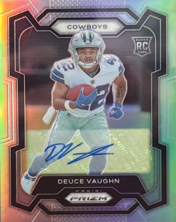 2023 Panini Prizm Base Rookies Autographs Prizm Silver#324 Deuce Vaughn