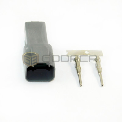 1x 2 Pin 2-way Connector DT Deutsch DT04-2P w/out wire