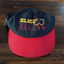 VTG Swingster SLICK 50 Black & Red Embroidered Snapback Racing Hat - USA