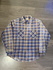 VTG 60s Penney  s Big Mac Cotton Flannel Shirt Disressed Large