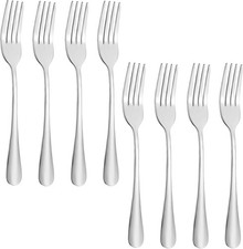 8 Pcs Dinner Forks Set, Food Grade Stainless Steel Forks Silverware, Metal Fork,