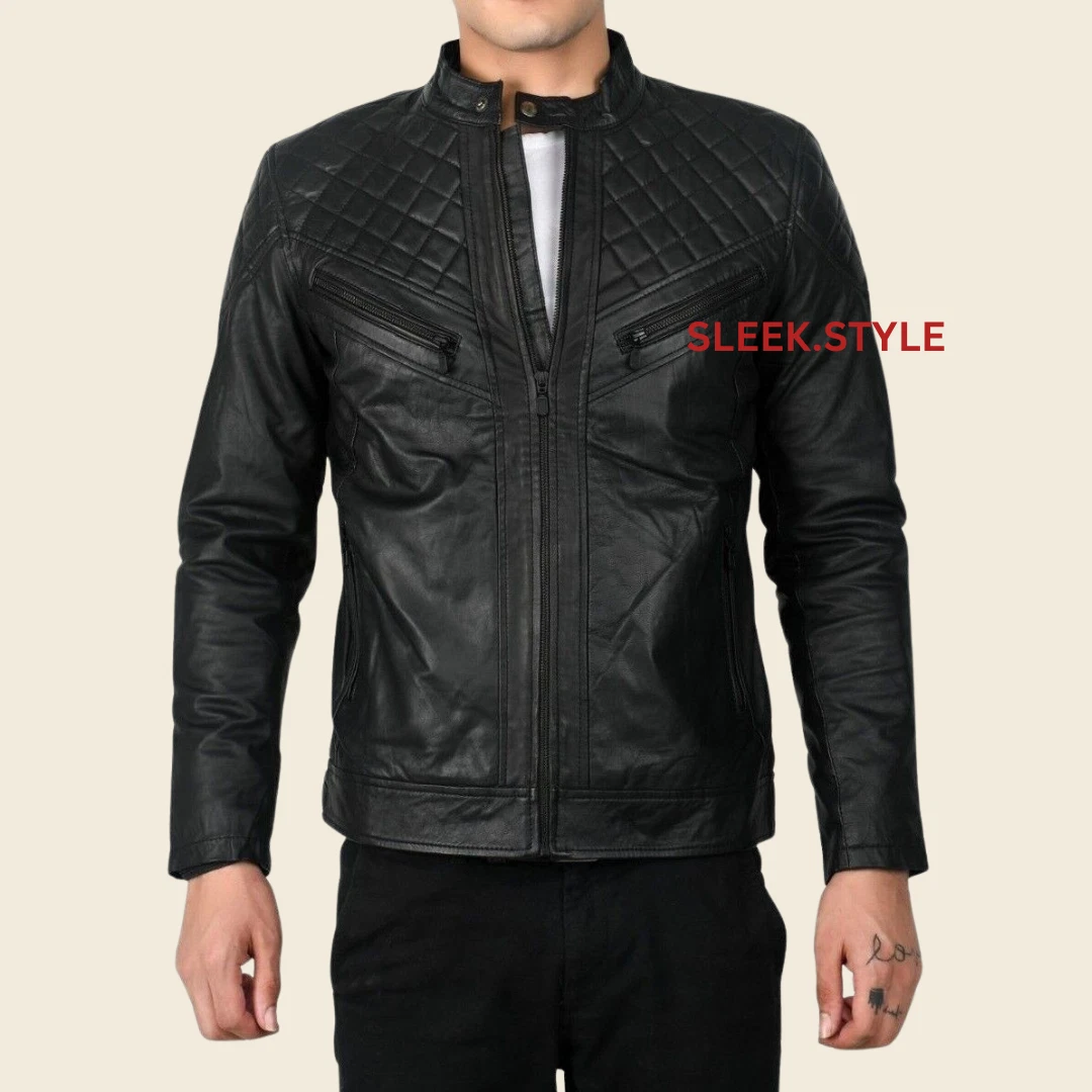 Explore New Mens Leather Jacket Elegance Premium 100%Lambskin Party Soft Biker