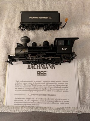 Bachmann On30 Scale Narrow Gauge 2-8-0 Steam Locomotive Pocahontas Lumber CO DCC