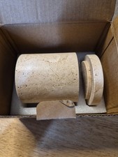 Nanshop White Travertine Marble Cotton Swab Holder