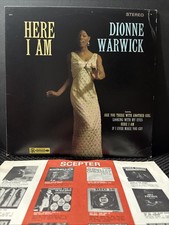 Dionne Warwick - Here I Am 1965 1st Press Stereo Original LP / Scepter EX
