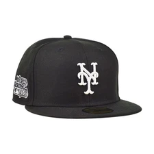New Era NY Mets World Series 1986 59Fifty Men's Fitted Hat Black/White