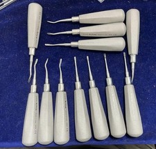 Lot of 9 PCS hu friedy Dental Elevator Combo Apexo E301 E302 E303