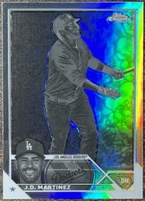 J.D. Martinez 2023 Topps Chrome Negative Refractor #98 Los Angeles Dodgers