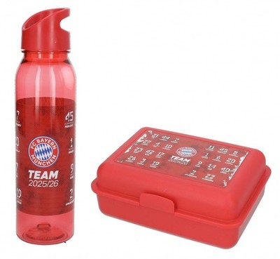 FC Bayern München Trinkflasche + Brotdose im Set  - Signature 2025/26 - FCB
