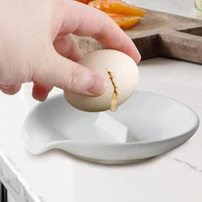 Ceramic Egg Cracker Spoon Holder – Heat Resistant Spoon Rest for Kitchen & Sto