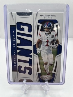 Panini 2025 Certified Piece of the Game Malik Nabers #POG-MNS Giants NFL /299