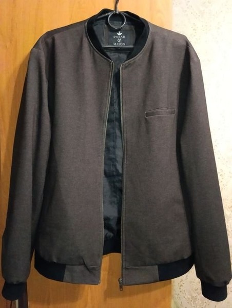 Men Swear Bomber Grey 42