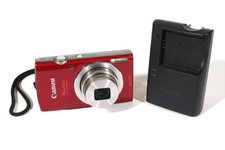 Canon PowerShot Elph 180 20MP Digital Camera Red w/Canon charger WORKING