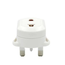 2 Pin to 3 Pin Battery Charger Adaptor White Plug for Shaver & Oral-B Toothbrush