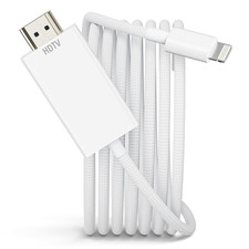 Apple Mfi Certified Lightning to HDMI Cable 1080P 10Ft,No Power Needed Lightni