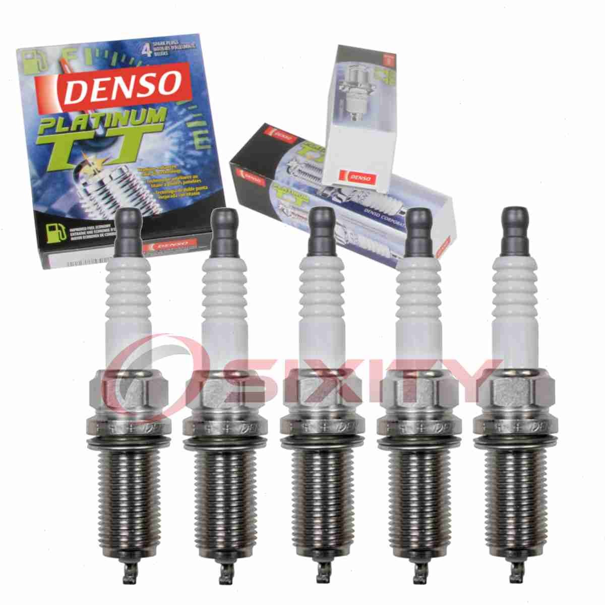 5 pc Denso Platinum TT Spark Plugs for 2016 Volvo XC70 2.5L L5 Ignition yp