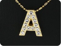 Pendentif Diamant CZ 13X3 Mm Vergoldet 18 K
