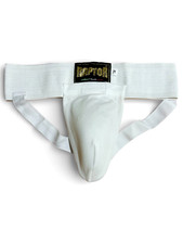 CONCHIGLIA PROTETTIVA BOXE , MMA , MUAY THAI , KICK BOXING ELASTICIZZATO BIANCO