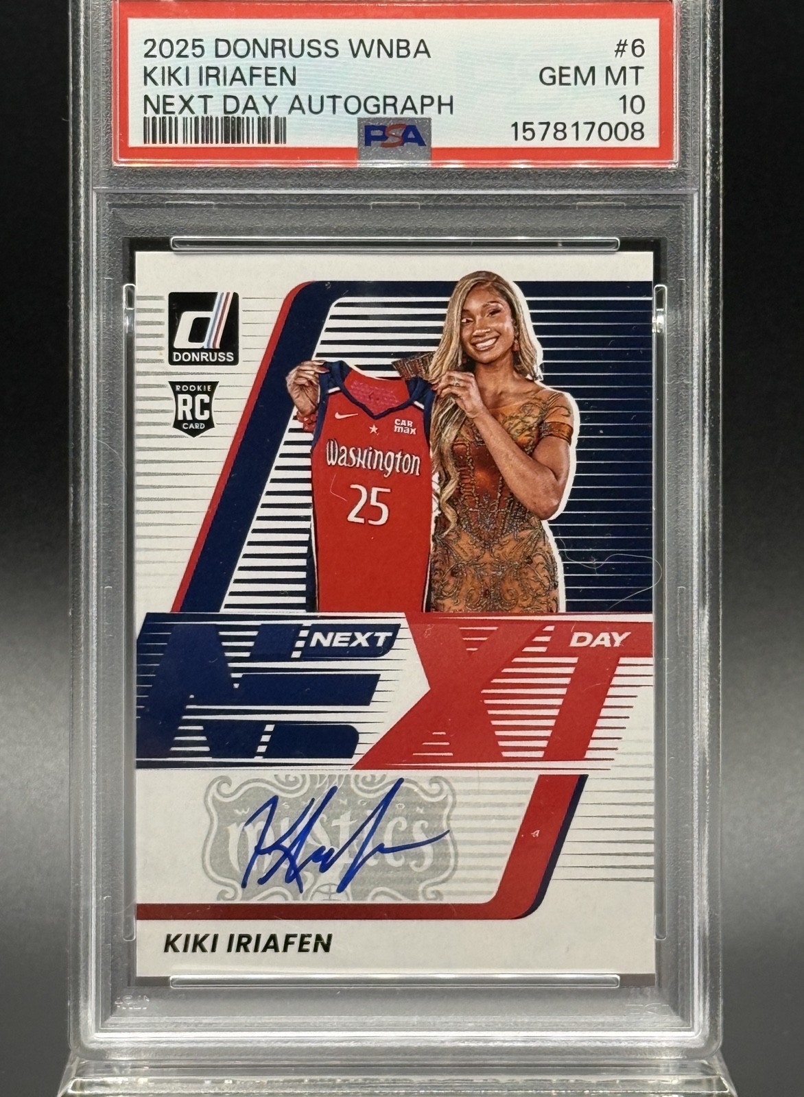 PSA 10 KIKI IRAFREN ROOKIE WNBA - Next Day Autographs. RC On Card Auto. SSP RARE