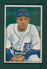 1951 Bowman Baseball Card - #319 Red Rolfe MGR, EXMT