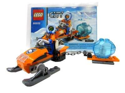 Lego 60032 City Arctic Snowmobile Comp w/ Instructions Driver Figure Retired