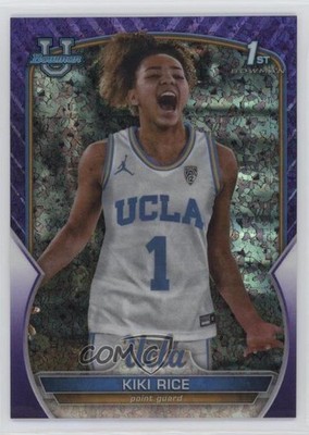 2022-23 Bowman U Chrome Purple Mini-Diamond Refractor 99/399 Kiki Rice #24 jg5