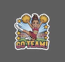 Cheerleader Sticker Waterproof Decal Cheer Team Sports Games Gift NEW