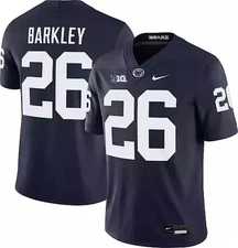 #26 Penn State Saquon #26 Barkley Youth's Stitched Jersey Navy/White 