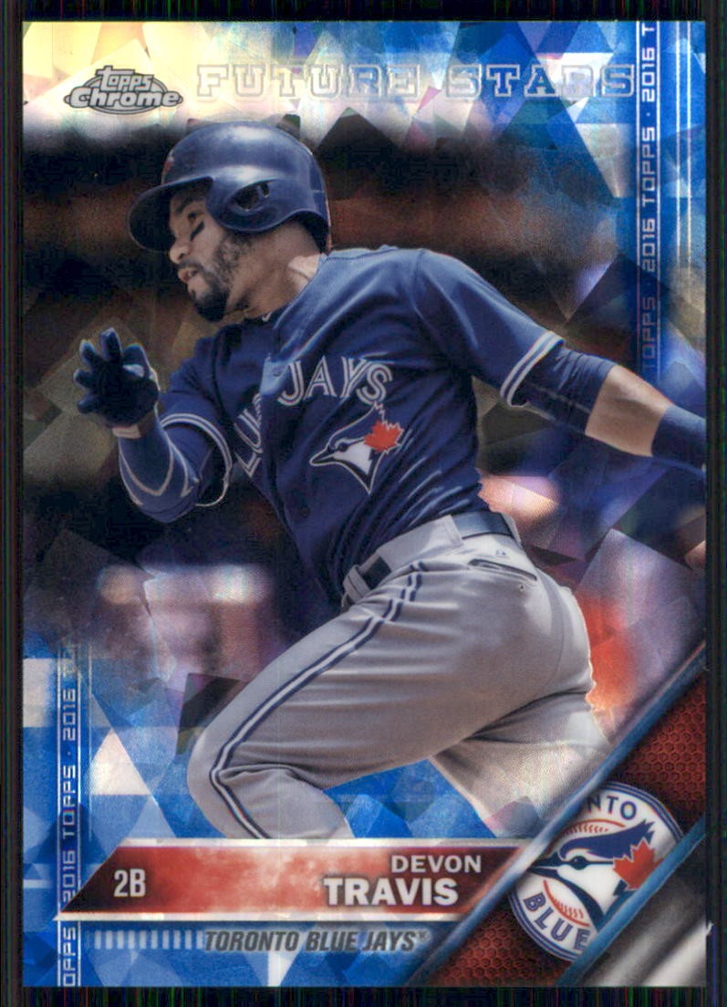 2016 Topps #258 Devon Travis Chrome Sapphire 65th Anniversary Edition