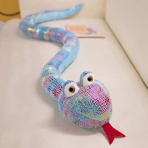 Sequin Fabric Year of The Snake Plush Toys Sequined Snake Doll Birthday Gifts - Picture 6 of 12