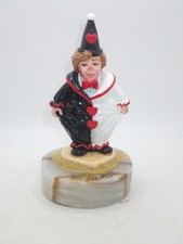 2014 Ron Lee Double Clown Sculpture Art on Heart 5.5 Hght CC2014 Nice Condition