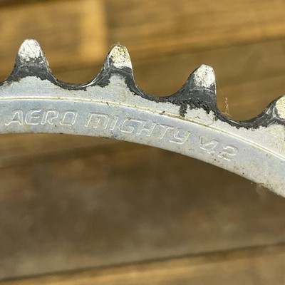 Vintage Sugino Aero Mighty 42T Chainring 144 BCD Japan Road Bike