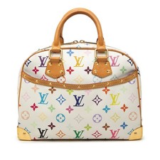 Louis Vuitton Monogram Multicolore Trouville Pre-Loved Handbag White