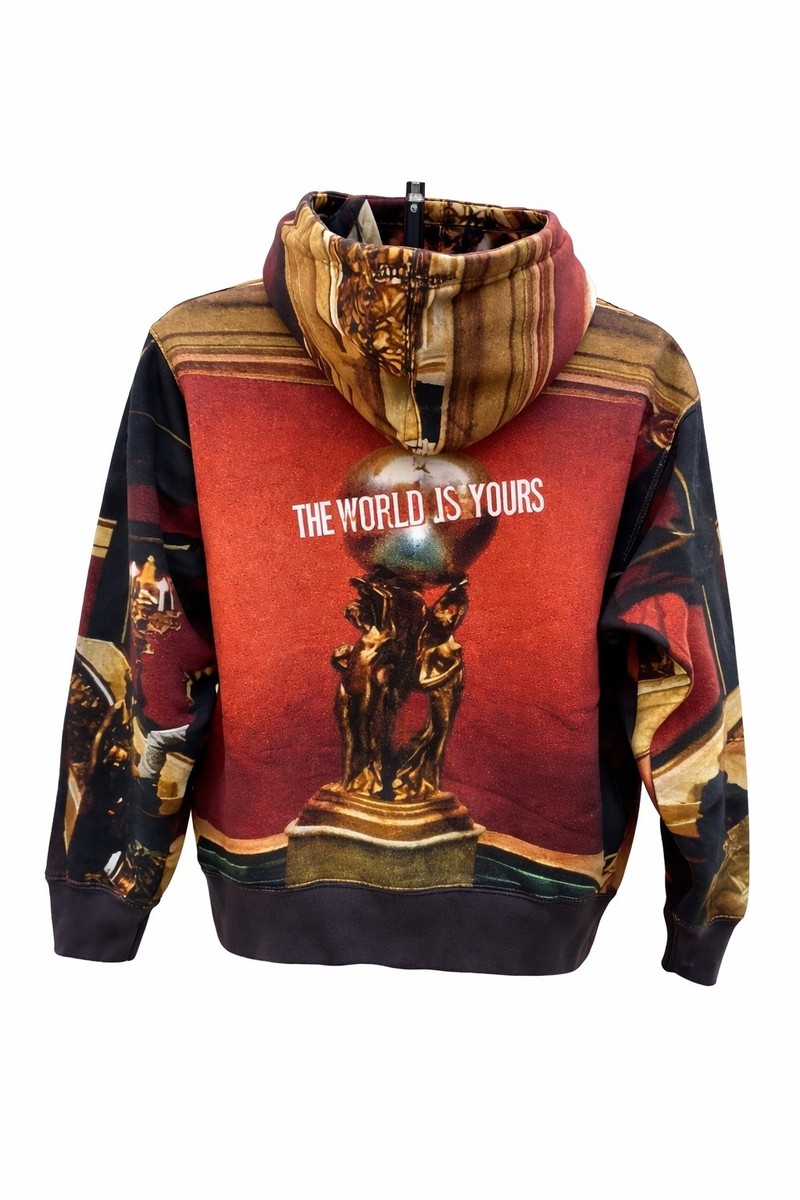 FW17 Supreme x Scarface The World Is Yours hooded sweatshirt