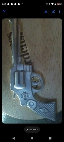 @1 Ozt  MK BarZ "Silver Six-Shooter" Revolver Gun Hand Poured .999 FS Bar