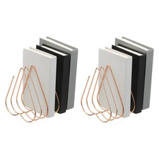 2 Pezzi Supporto Organizzatore Cartelle, Portadocumenti a Forma di Cuore in Metallo a 7 Slot, Oro Rosa