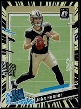 (6073) Jake Haener #/69 2023 Donruss Optic Electricity Prizm RC Saints