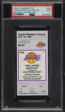 1996 LA Lakers Shootout Preseason Ticket KOBE BRYANT 1ST HOME GAME PSA 2🏀Pop 4