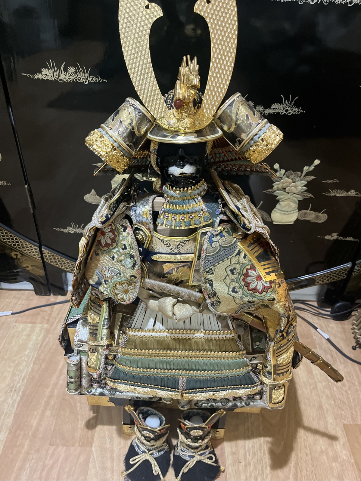 Vintage Japanese Samurai Armor Yoroi Doll By Takemar Kabuto Ningyo Japan