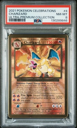 2021 POKEMON CELEBRATIONS ULTRA-PREM COLL #4 CHARIZARD PSA 8