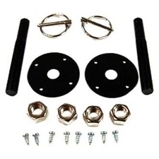 Racing Power Company 12 Black Aluminum Hood Pin Set W Torsion Pins