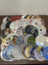 Lot of 100 Scratched CD/DVD's for Arts and Crafts - No Cases or Inserts