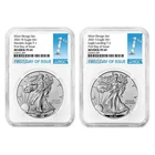 2021 Reverse Proof American Silver Eagle Designer 2pc Set NGC PF69UC FDI First
