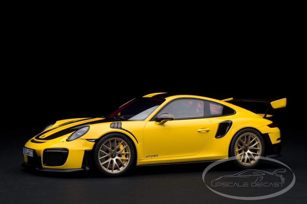 GT Spirit 1/12 Porsche 991 911 GT2 RS Speed Yellow White/Gld Brand
