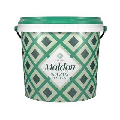 Maldon Salt, Sea Salt Flakes, 3.1 Lb, Bulk Tub, Kosher, Natural, Handc