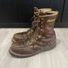 Thorogood Men's 8 "Steel Toe WP 804-3898 "Made In USA" Moc Toe Work Boots 10 D