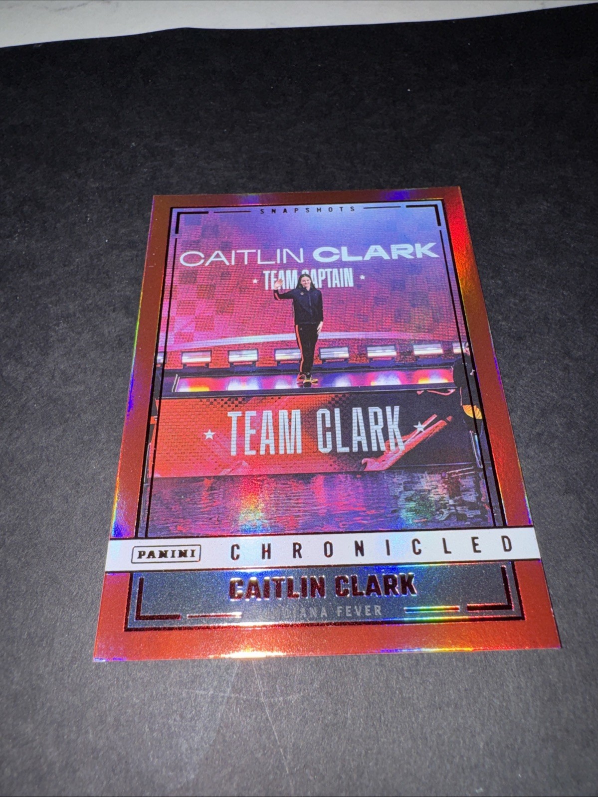 Caitlin Clark [Red Holo] #98 2025 Panini Caitlin Clark Chronicled Indiana Fever