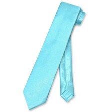 Biagio Boys NeckTie Solid TURQUOISE Aqua Blue Color Youth Neck Tie