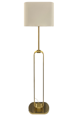 Brand New IKEA UPPVIND Brass Plated/White Floor Lamp 150 cm (59